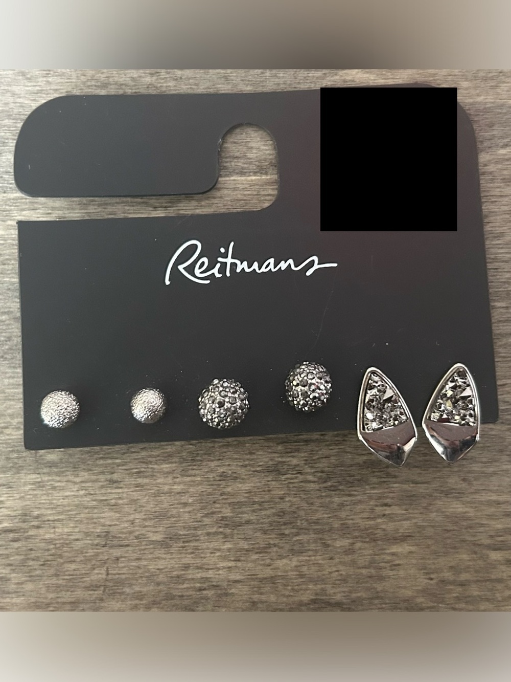 Reitmans Silver Multi-Style Stud Earring Set